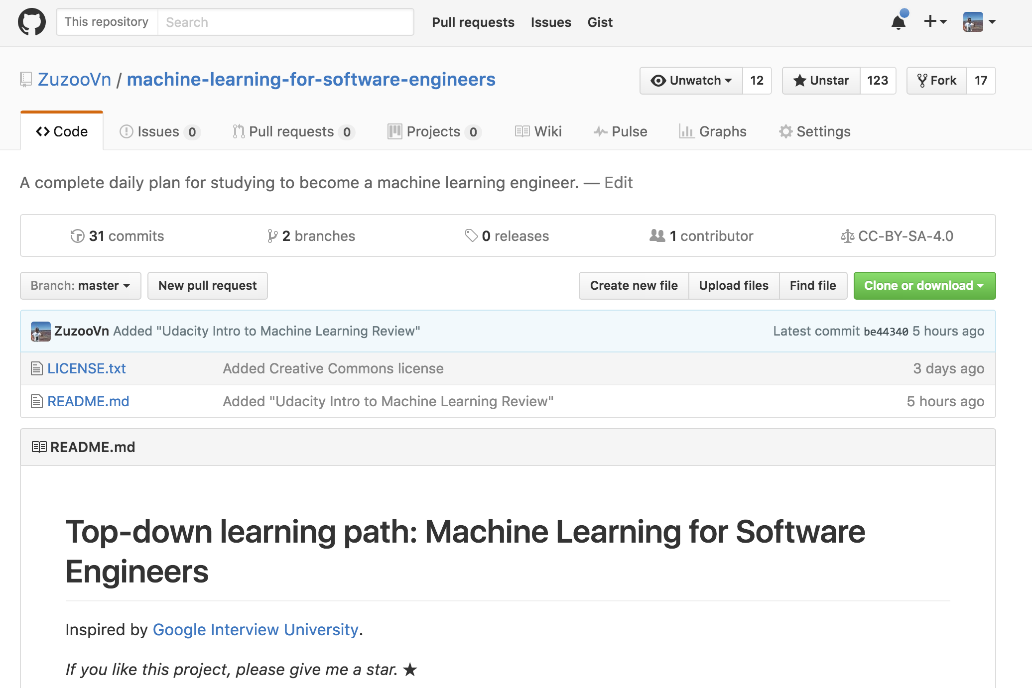 Machine Learning for Software Engineers